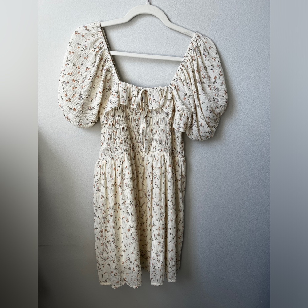 CJLA Floral Mini Dress with Detail Sleeves